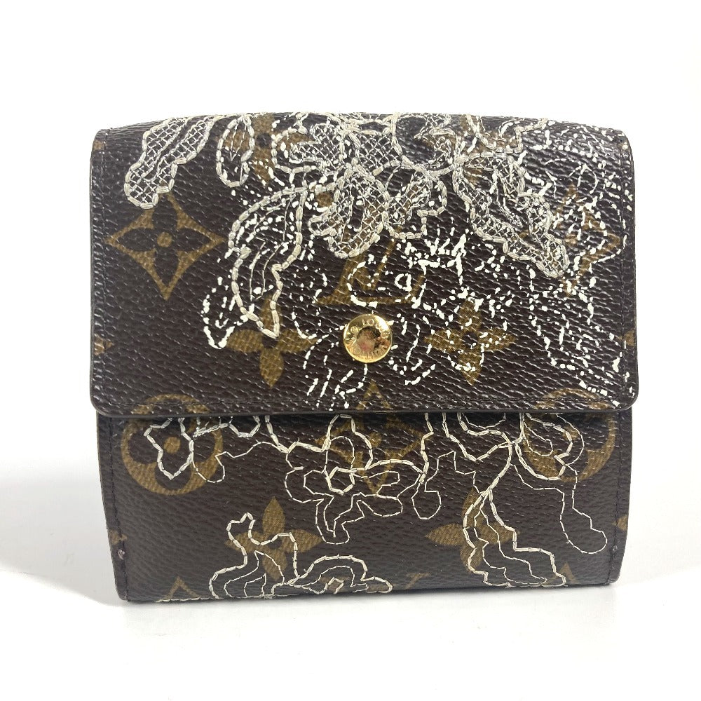 LOUIS VUITTON Trifold wallet M95396 Monogram canvas Brown モノグラムダンティエル Portefeuille Elise