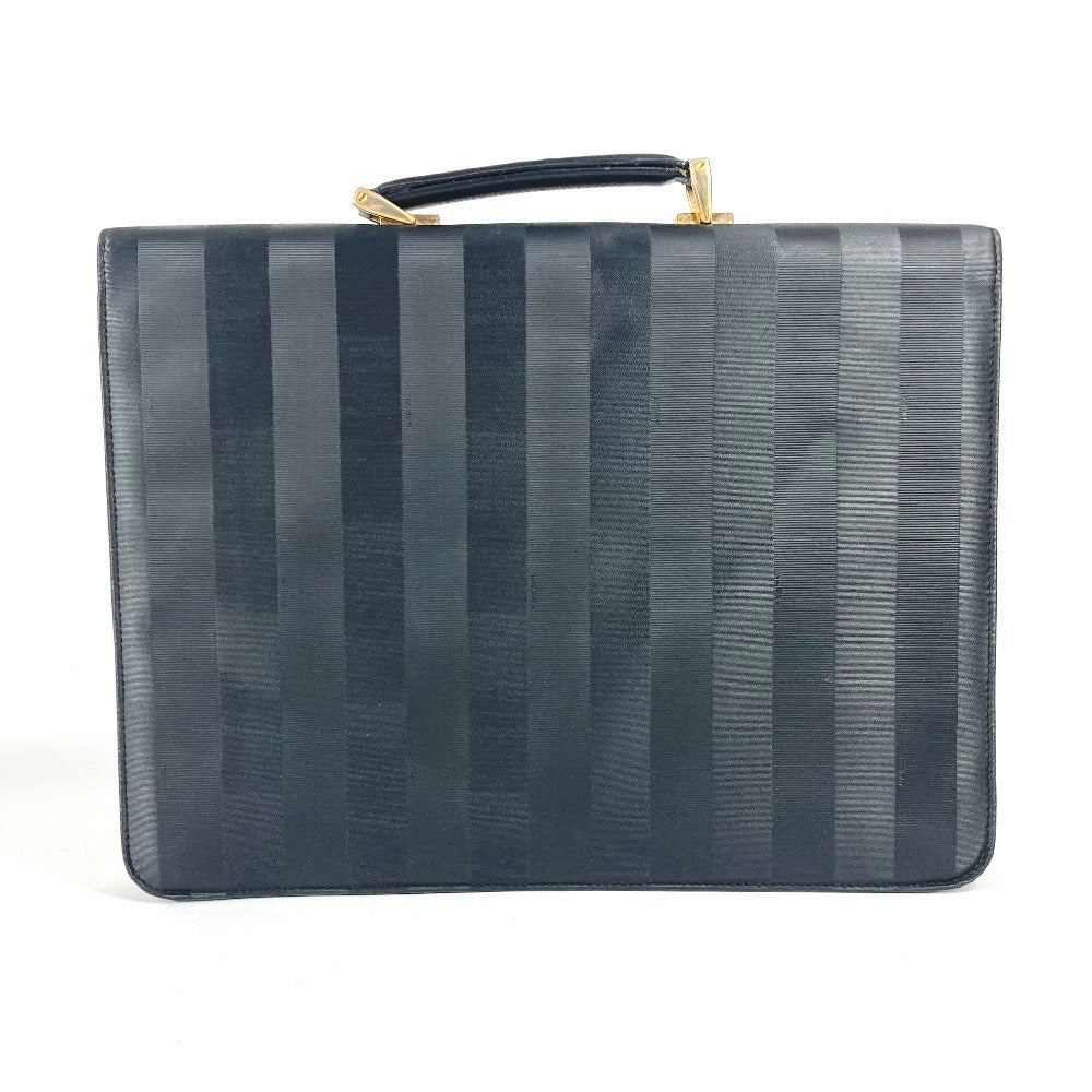 FENDI Business bag PVC / Leather black vintage Pecan logo
