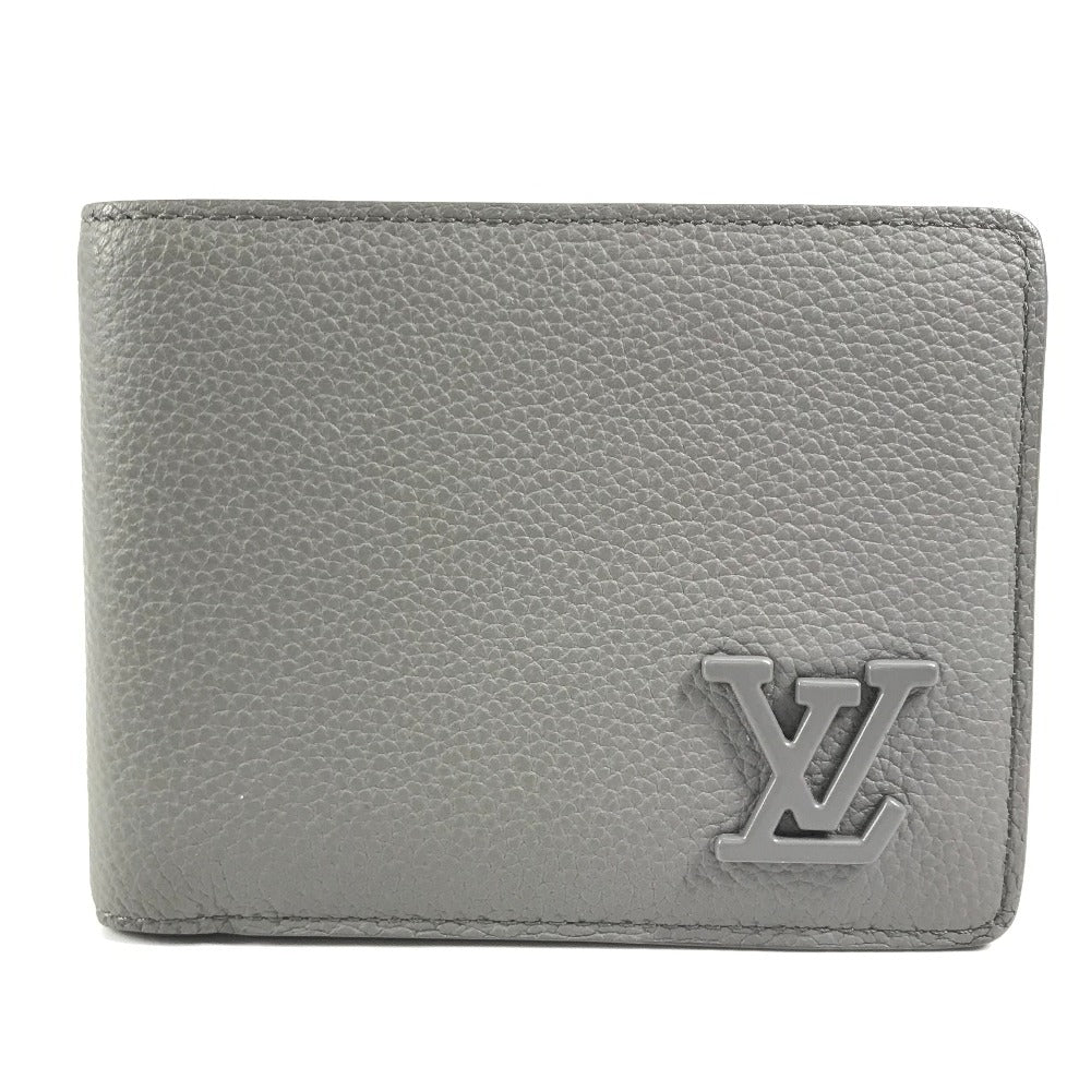LOUIS VUITTON Folded wallet M81026 Calf leather gray LV Aerogram Portefeuille Multripru