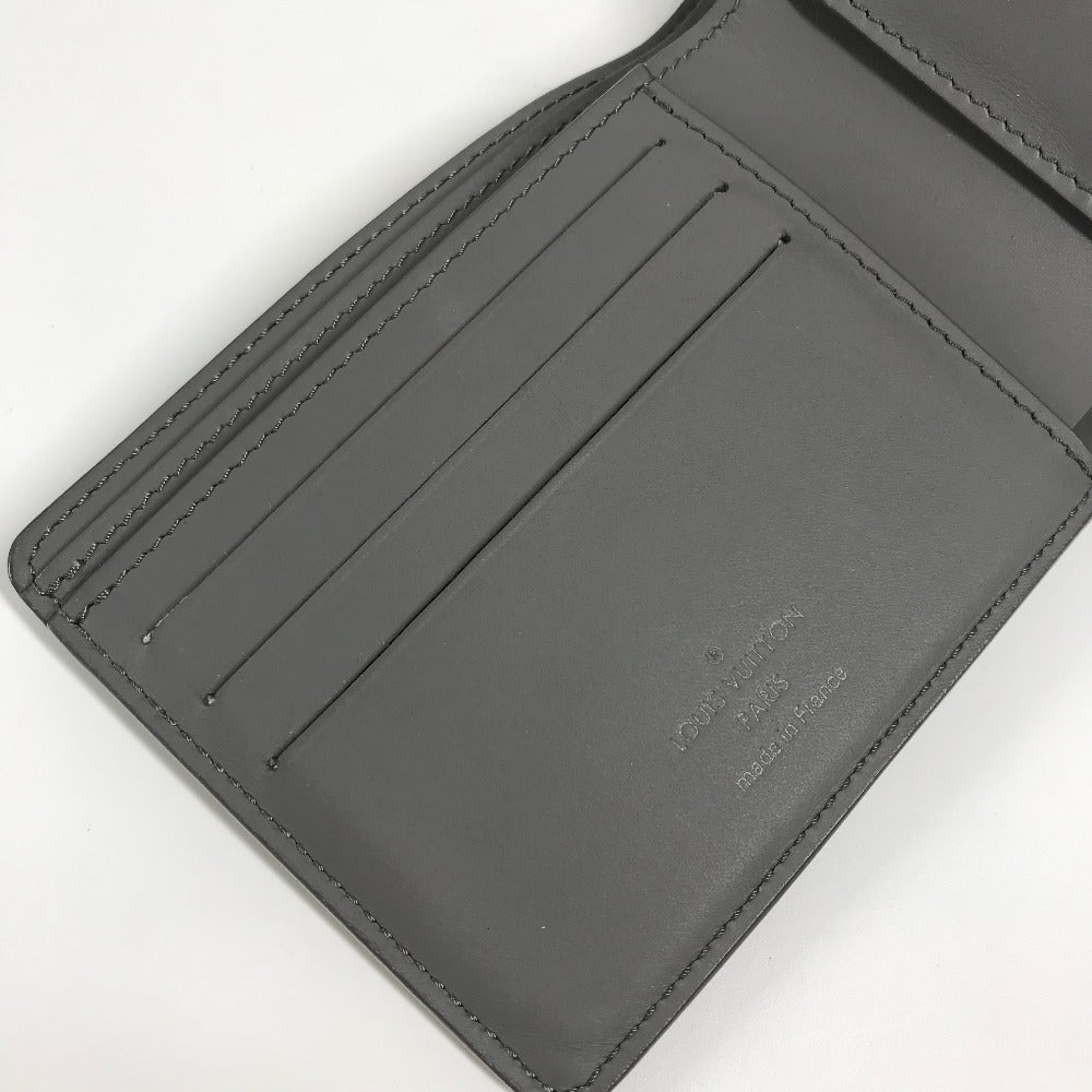LOUIS VUITTON Folded wallet M81026 Calf leather gray LV Aerogram Portefeuille Multripru