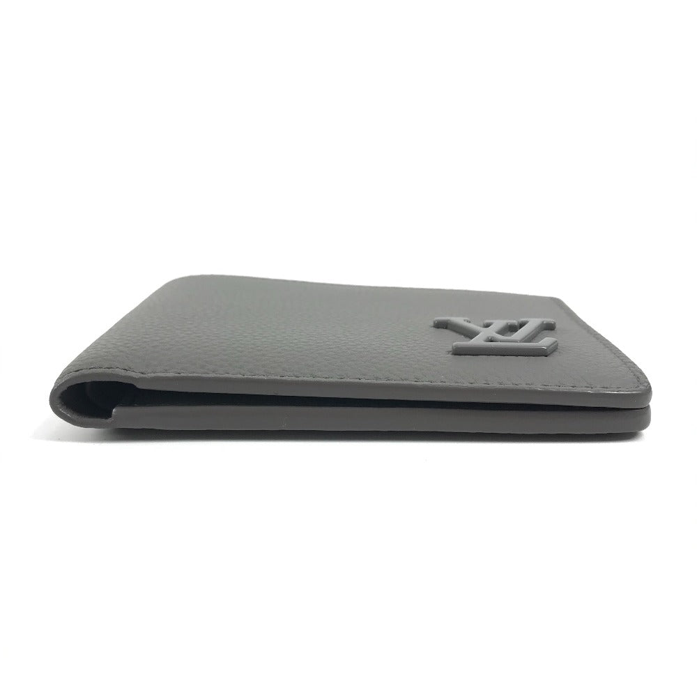 LOUIS VUITTON Folded wallet M81026 Calf leather gray LV Aerogram Portefeuille Multripru