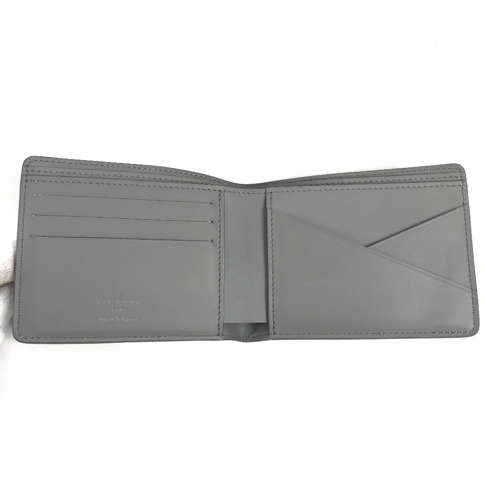 LOUIS VUITTON Folded wallet M81026 Calf leather gray LV Aerogram Portefeuille Multripru