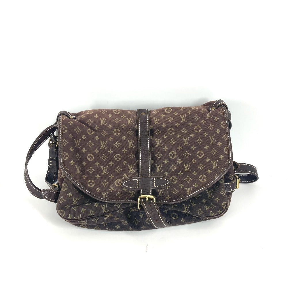 LOUIS VUITTON Shoulder Bag M95227 Monogram Mini-LinCanvas Brown Monogram mini run Saumur 30
