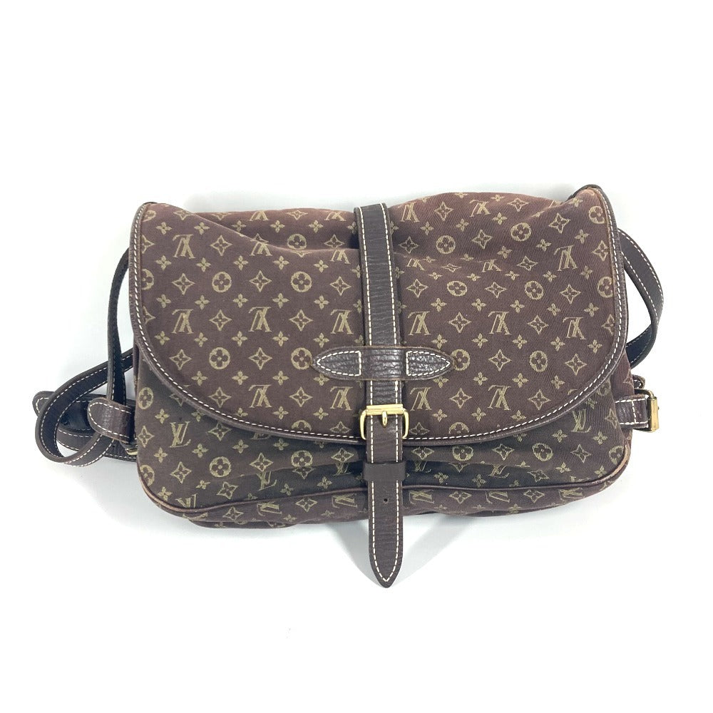 LOUIS VUITTON Shoulder Bag M95227 Monogram Mini-LinCanvas Brown Monogram mini run Saumur 30