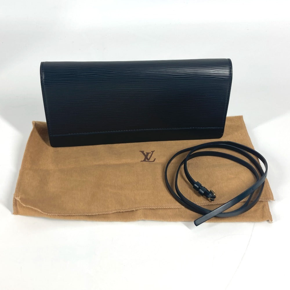 LOUIS VUITTON Shoulder Bag M52732 Epi Leather black Epi Honfleur