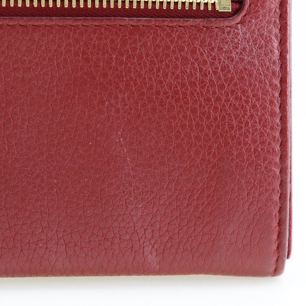 PRADA Long Wallet Purse 1MH132 leather Red Vitterodino