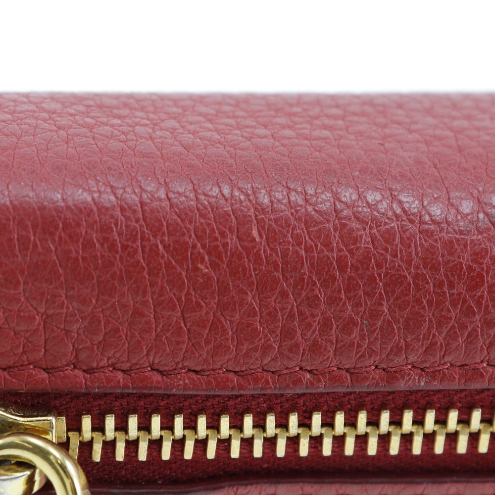 PRADA Long Wallet Purse 1MH132 leather Red Vitterodino