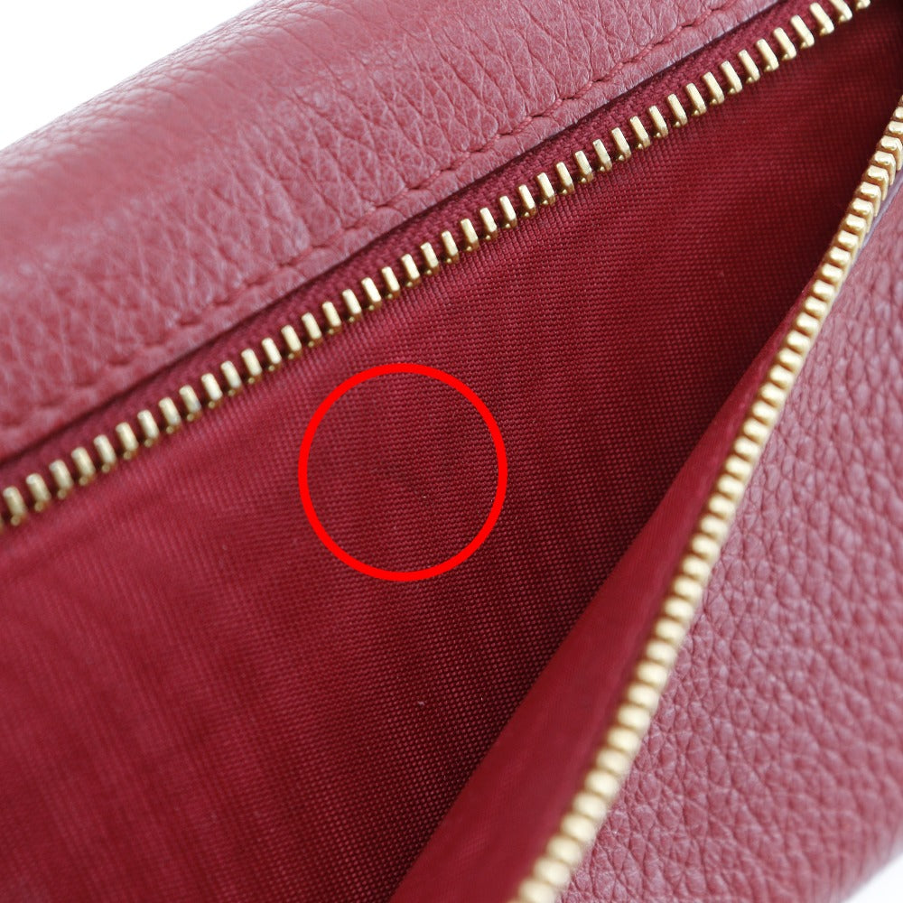 PRADA Long Wallet Purse 1MH132 leather Red Vitterodino