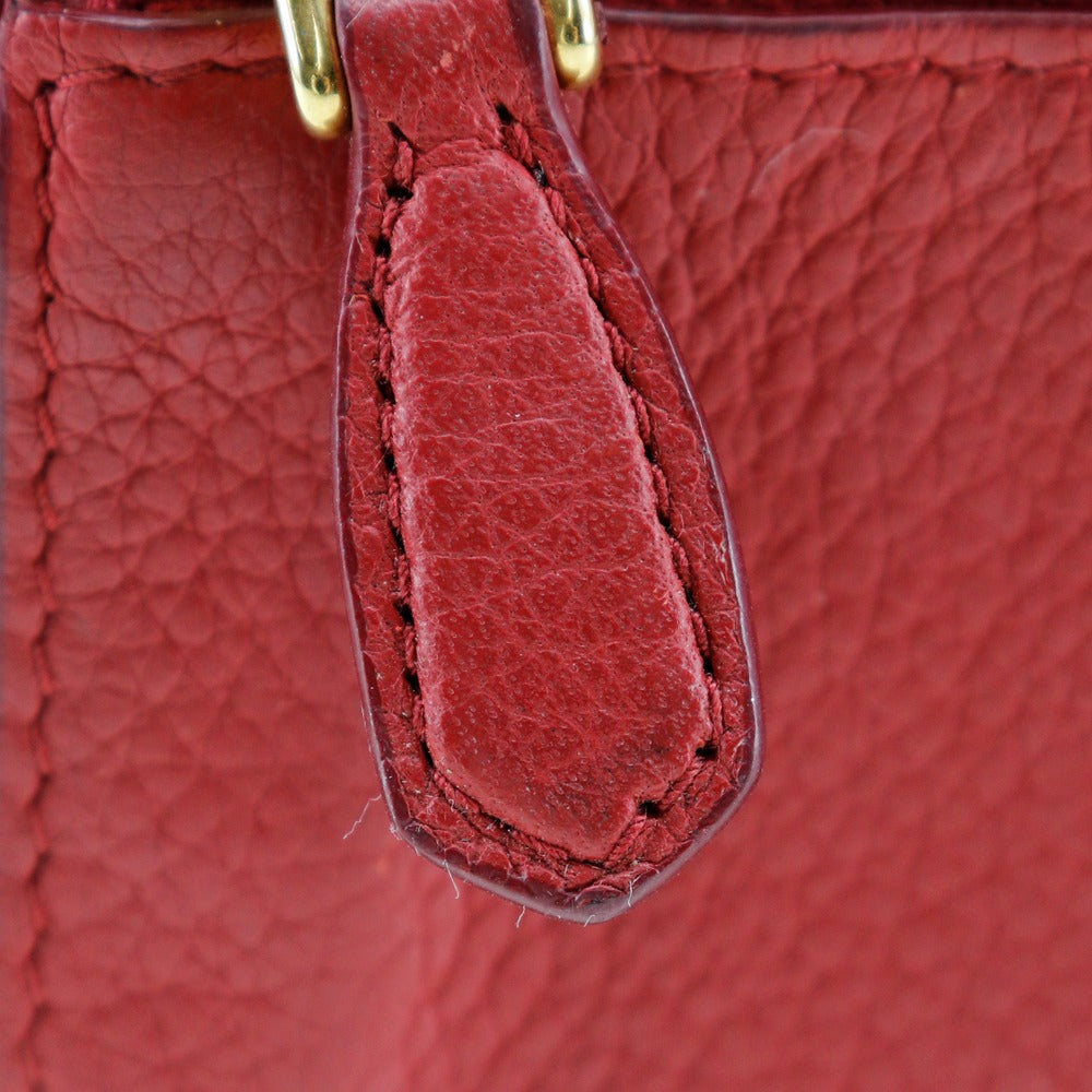PRADA Long Wallet Purse 1MH132 leather Red Vitterodino