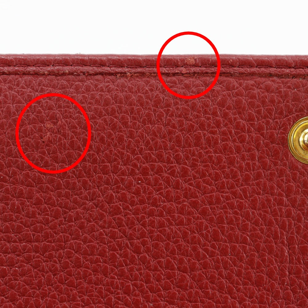 PRADA Long Wallet Purse 1MH132 leather Red Vitterodino