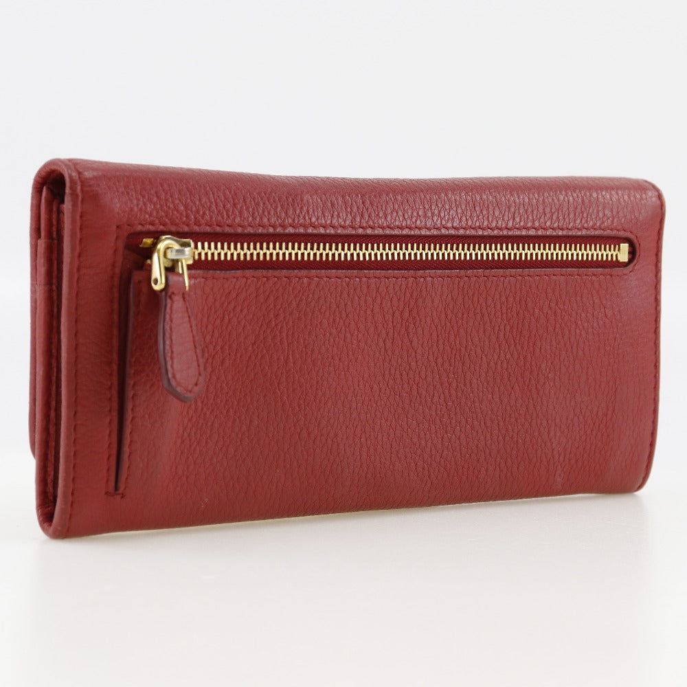 PRADA Long Wallet Purse 1MH132 leather Red Vitterodino