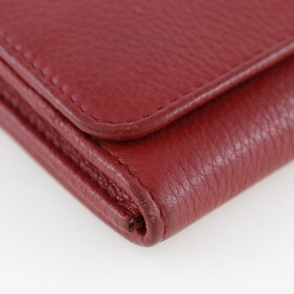PRADA Long Wallet Purse 1MH132 leather Red Vitterodino