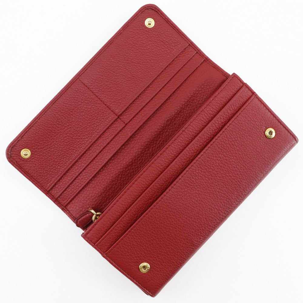 PRADA Long Wallet Purse 1MH132 leather Red Vitterodino