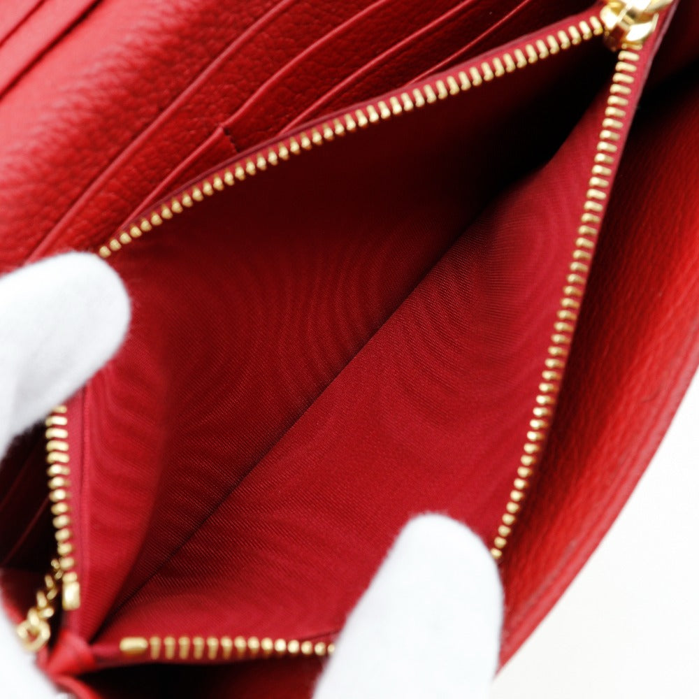 PRADA Long Wallet Purse 1MH132 leather Red Vitterodino