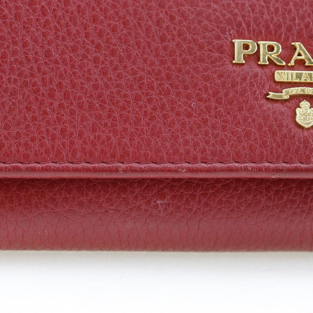 PRADA Long Wallet Purse 1MH132 leather Red Vitterodino