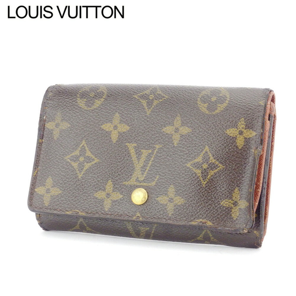 LOUIS VUITTON Long Wallet Purse M61730 Brown beige gold Portonebi Tresol