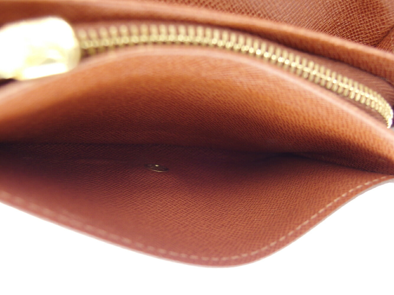 LOUIS VUITTON Long Wallet Purse M61730 Brown beige gold Portonebi Tresol