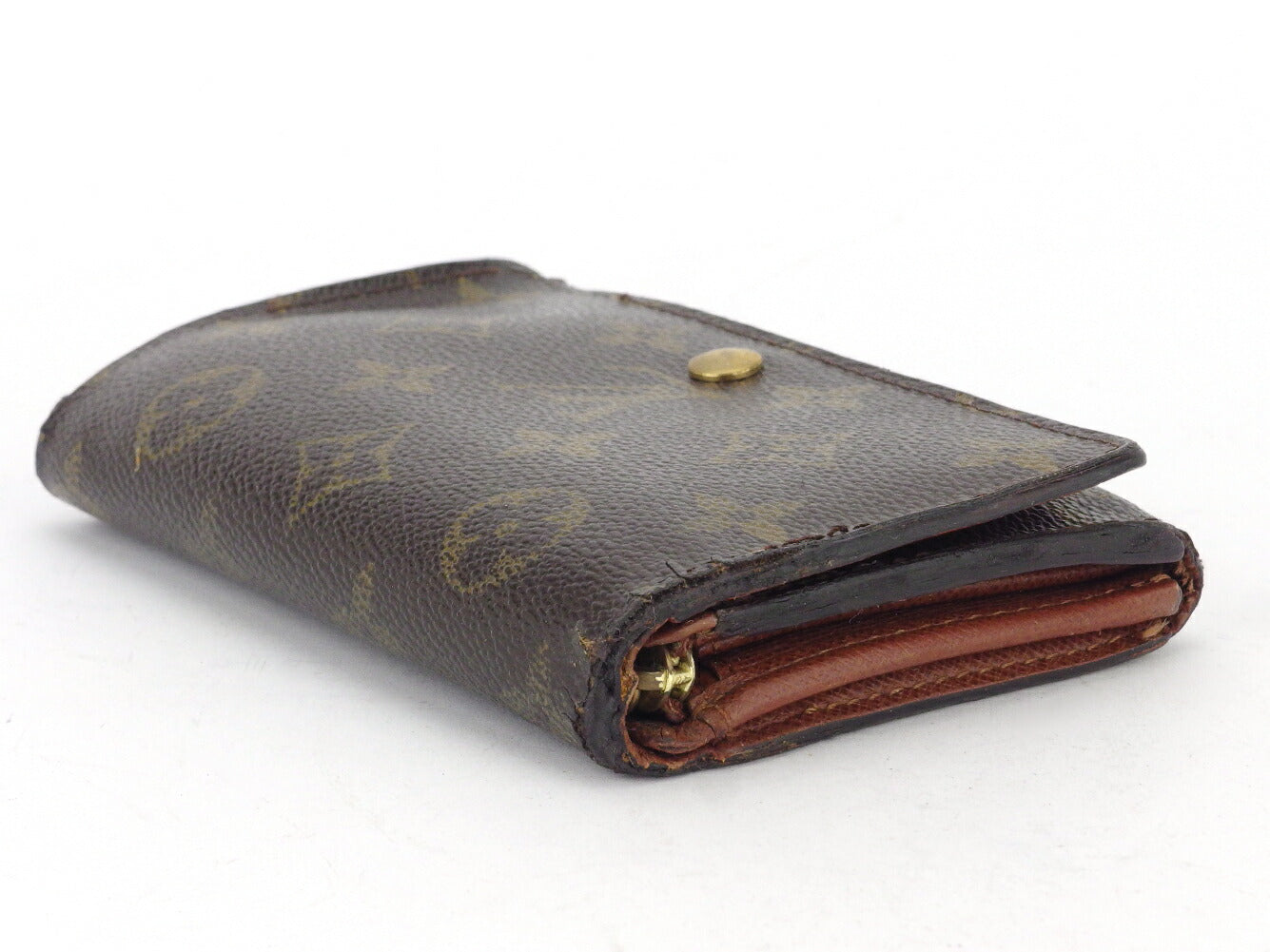LOUIS VUITTON Long Wallet Purse M61730 Brown beige gold Portonebi Tresol