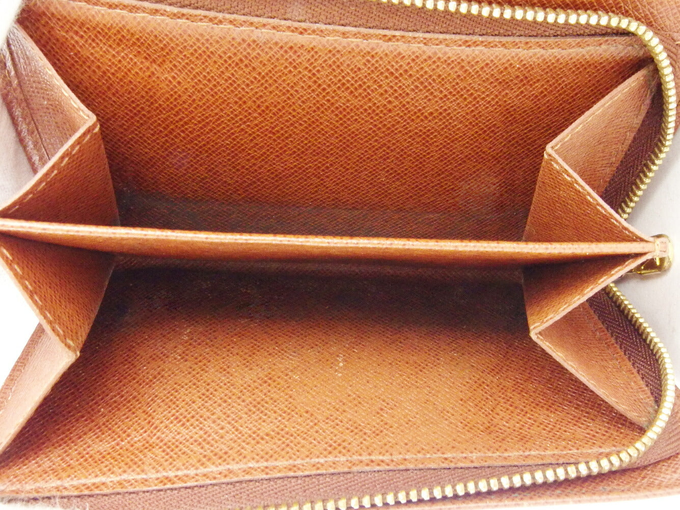 LOUIS VUITTON Long Wallet Purse M61730 Brown beige gold Portonebi Tresol