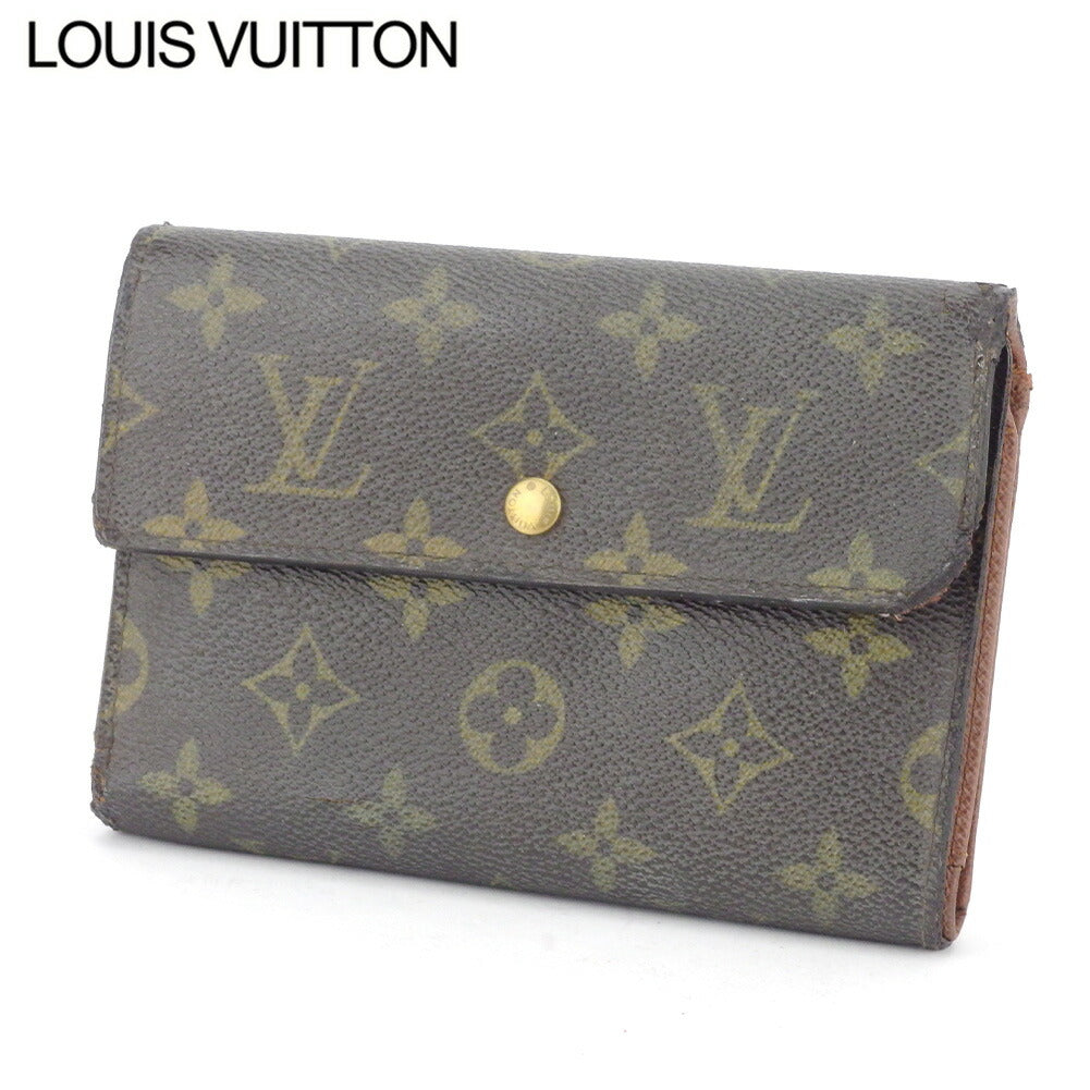 LOUIS VUITTON Tri-fold wallet M61202 Brown beige gold Porte TresorEtui Papie