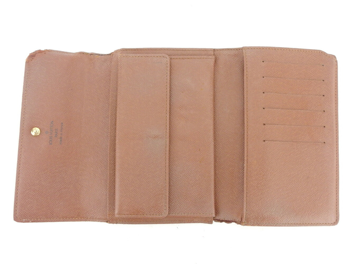 LOUIS VUITTON Tri-fold wallet M61202 Brown beige gold Porte TresorEtui Papie
