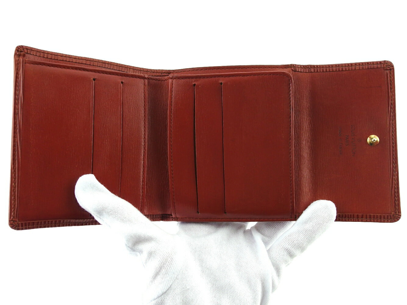 LOUIS VUITTON Bifold Wallet M63483 Brown Porte Monnaie Billets Cartes Credit