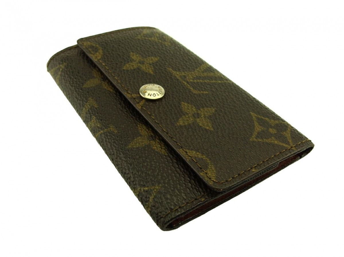 LOUIS VUITTON Key case Key holder M62630 Brown beige gold Multicles6