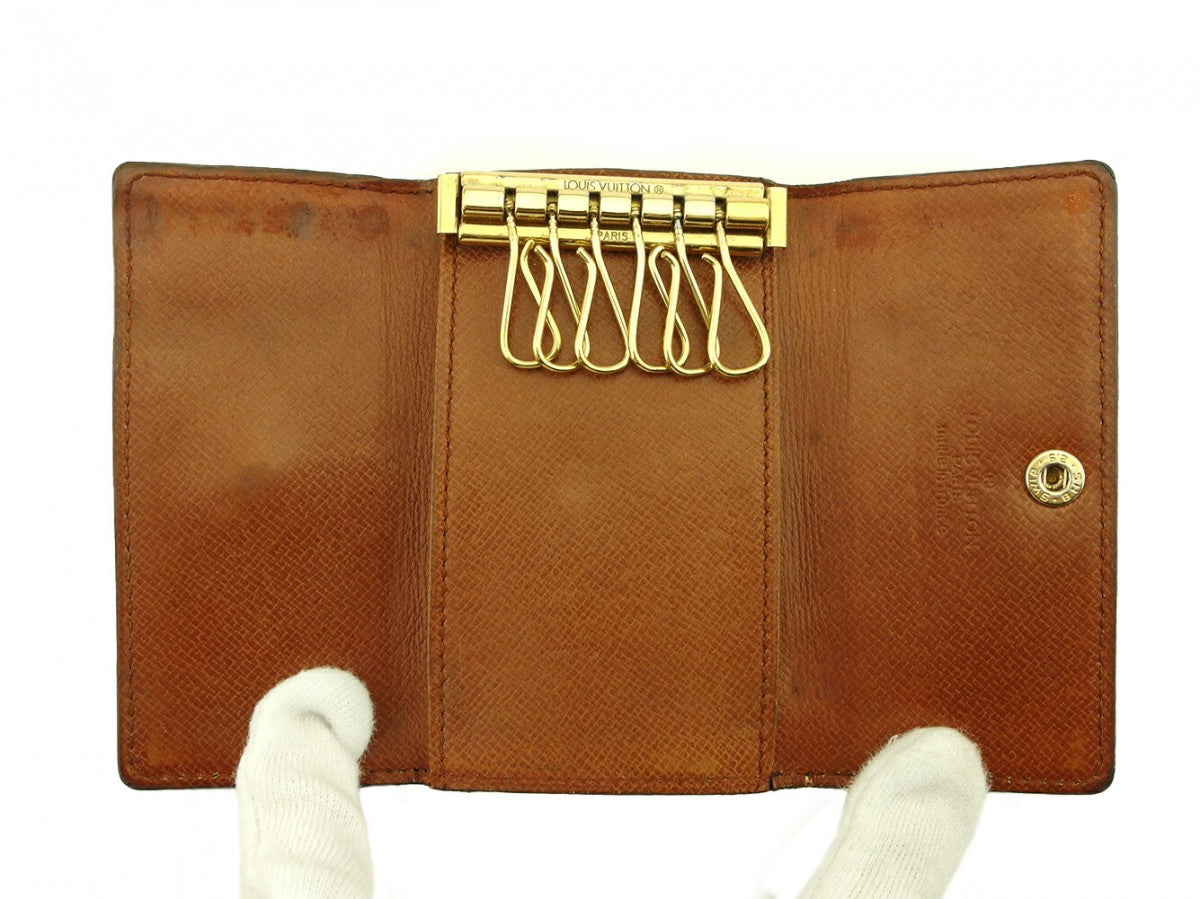 LOUIS VUITTON Key case Key holder M62630 Brown beige gold Multicles6