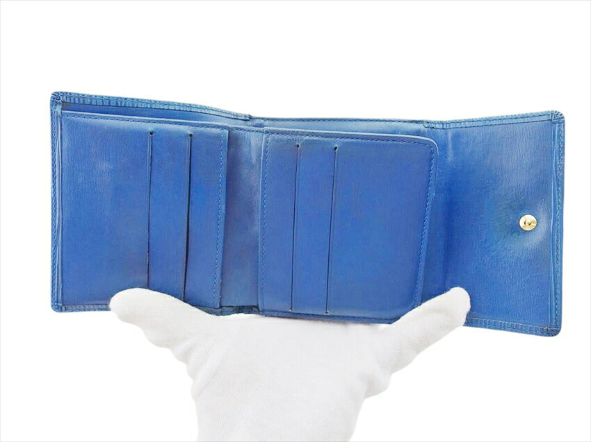 LOUIS VUITTON Bifold Wallet M63485 Toledo Blue Porte Monnaie Billets Cartes Credit