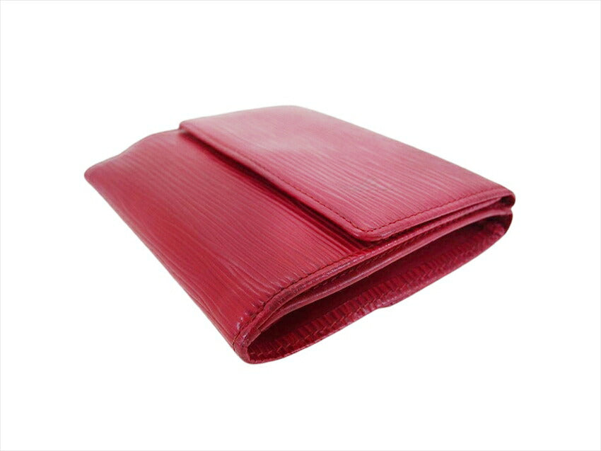 LOUIS VUITTON Bifold Wallet M63487 Red Porte Monnaie Billets Cartes Credit