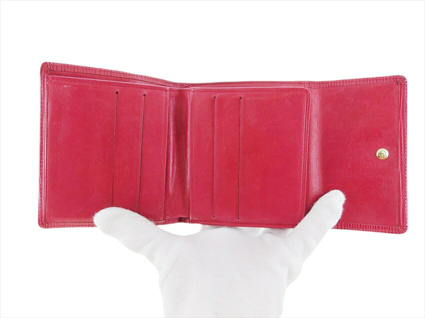 LOUIS VUITTON Bifold Wallet M63487 Red Porte Monnaie Billets Cartes Credit