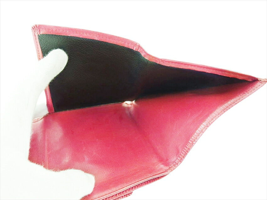 LOUIS VUITTON Bifold Wallet M63487 Red Porte Monnaie Billets Cartes Credit