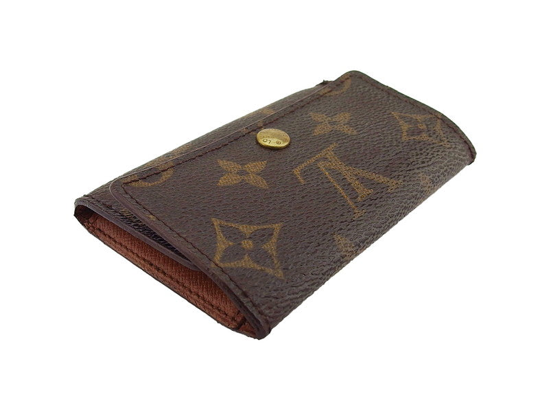 LOUIS VUITTON Key case Key holder M62630 Brown beige gold Multicles6
