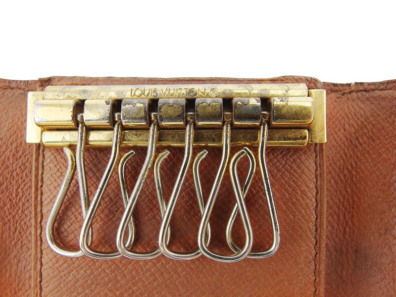 LOUIS VUITTON Key case Key holder M62630 Brown beige gold Multicles6