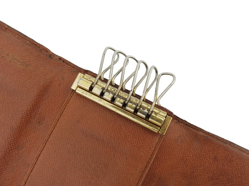 LOUIS VUITTON Key case Key holder M62630 Brown beige gold Multicles6