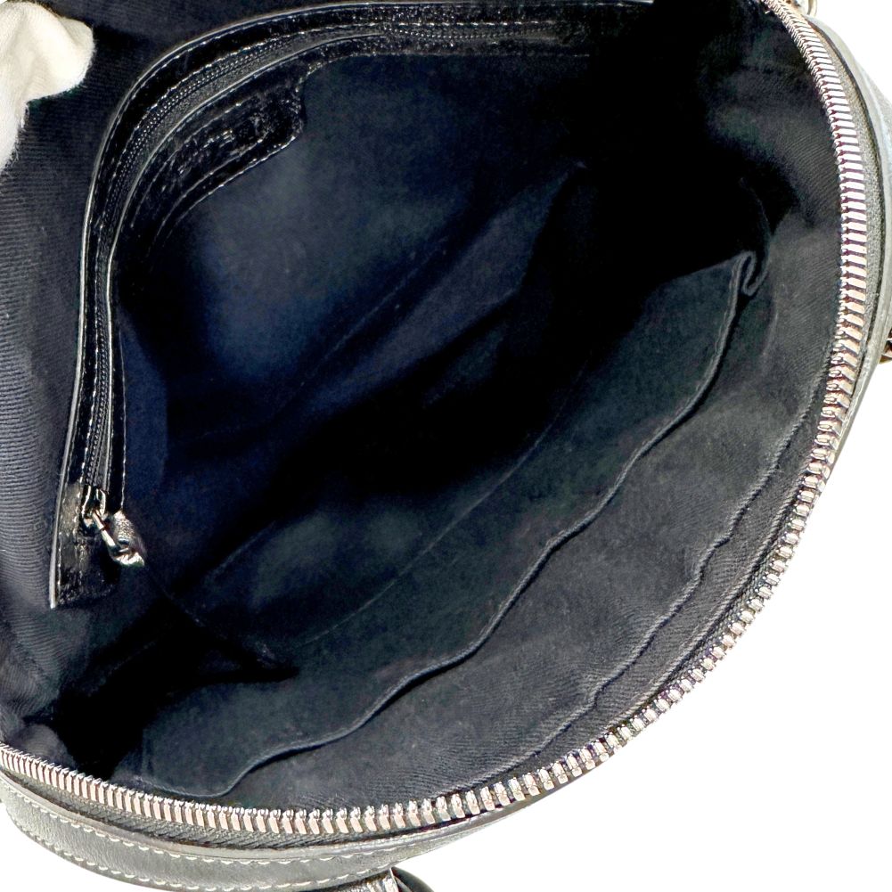LOEWE Handbag Nylon canvas, leather black anagram Women Used Authentic