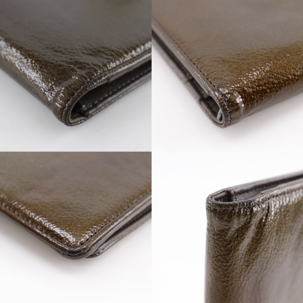 CHANEL Long Wallet Purse enamel bronze COCO Mark