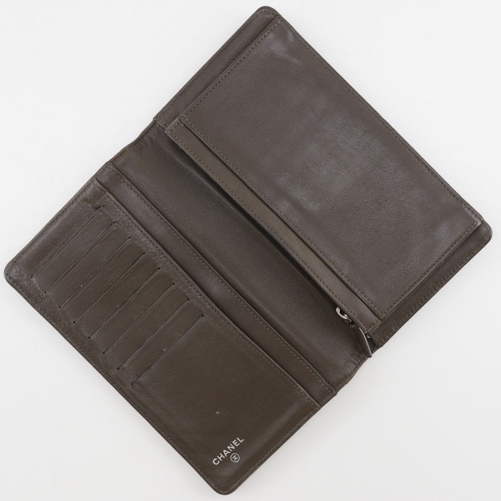 CHANEL Long Wallet Purse enamel bronze COCO Mark