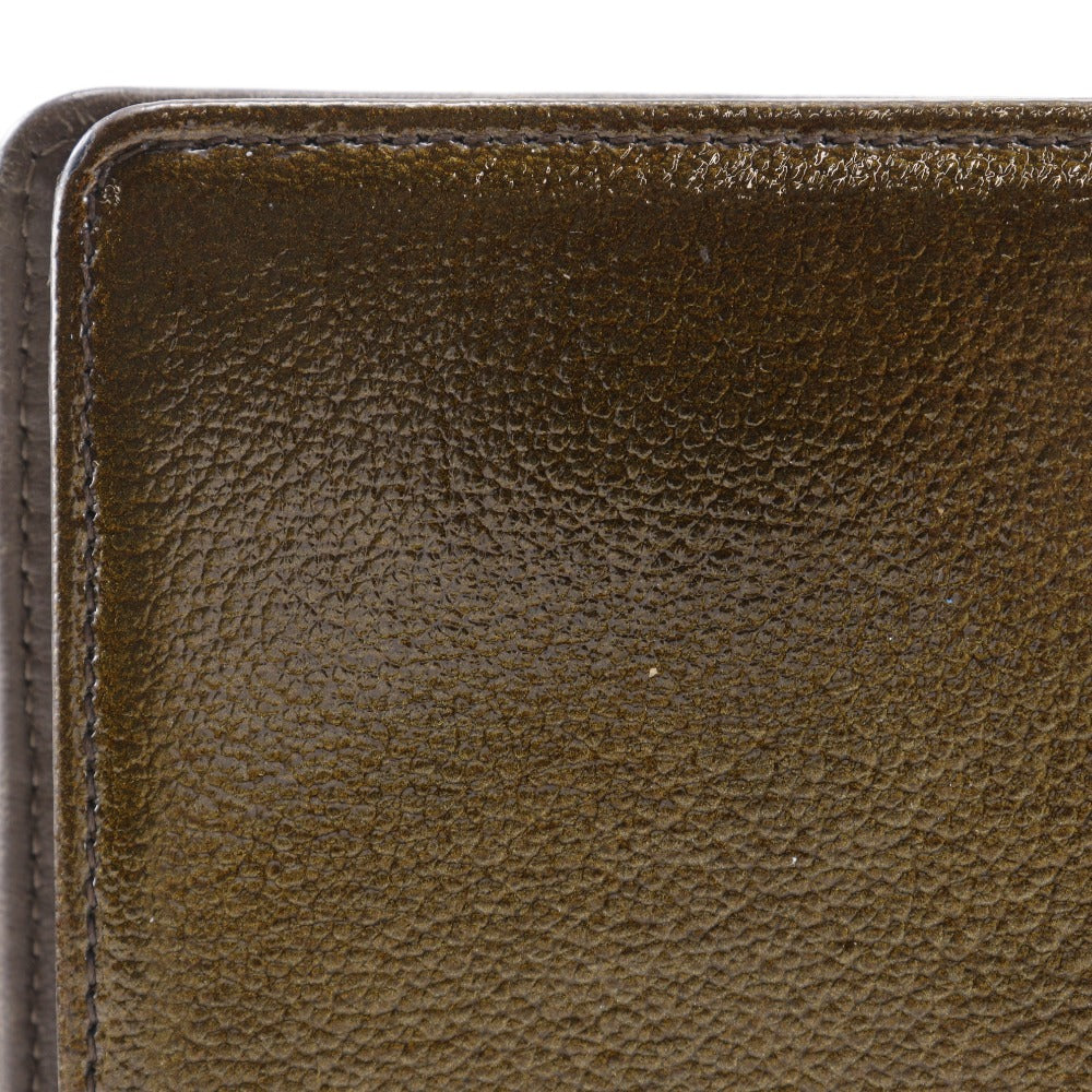 CHANEL Long Wallet Purse enamel bronze COCO Mark
