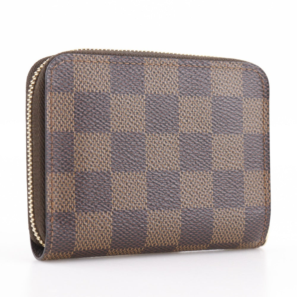 LOUIS VUITTON Coin case N63070 Damier canvas Brown Zip around purse
