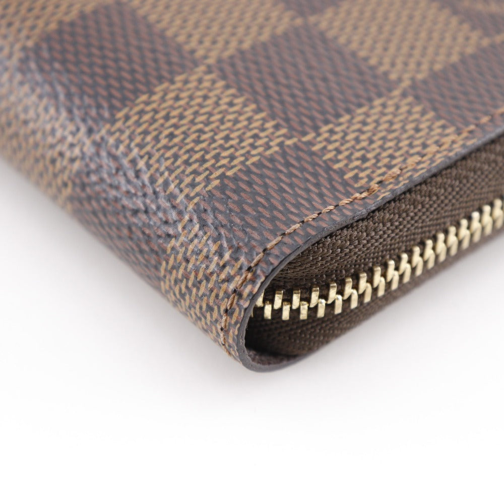 LOUIS VUITTON Coin case N63070 Damier canvas Brown Zip around purse