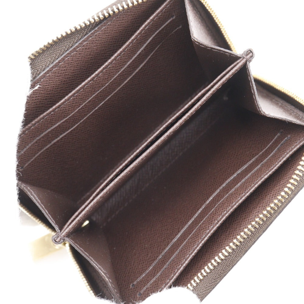 LOUIS VUITTON Coin case N63070 Damier canvas Brown Zip around purse