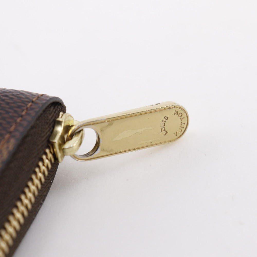 LOUIS VUITTON Coin case N63070 Damier canvas Brown Zip around purse
