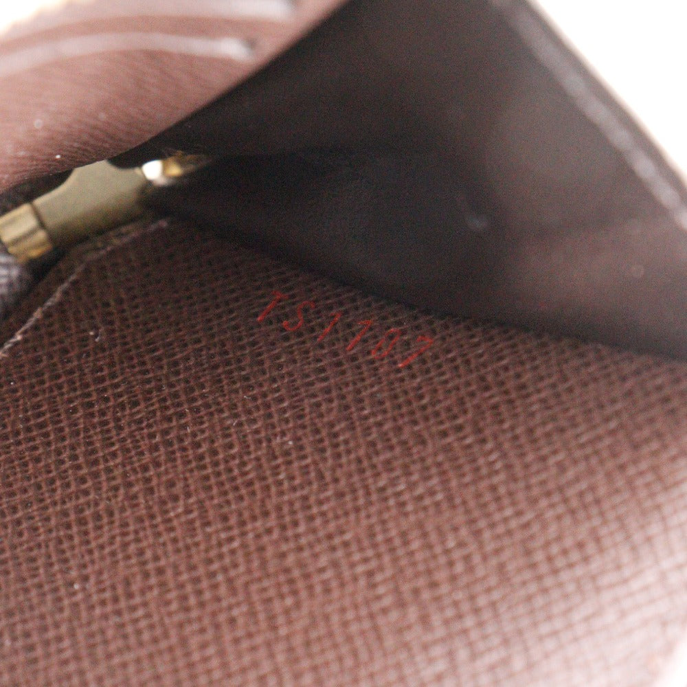 LOUIS VUITTON Coin case N63070 Damier canvas Brown Zip around purse