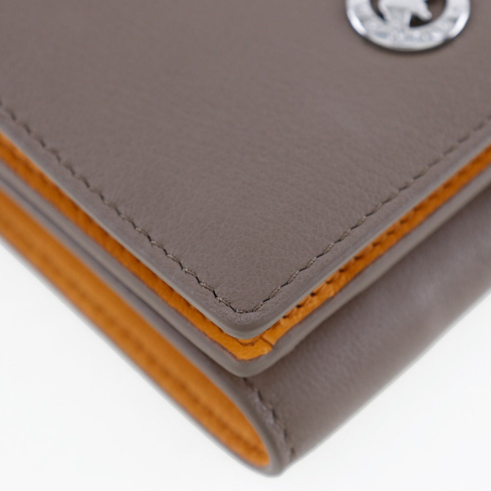 HUNTING WORLD Tri-fold wallet leather Brown Women Used Authentic