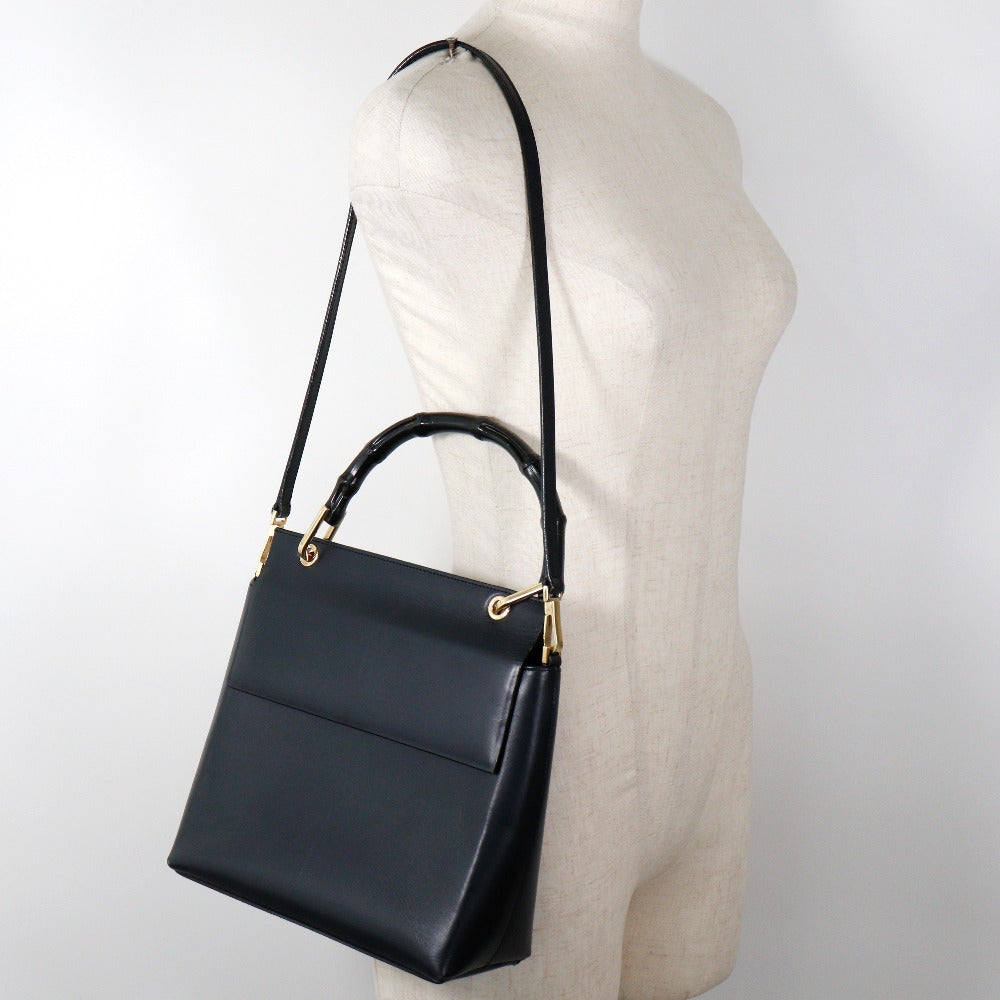 GUCCI Shoulder Bag 001.1887 Calfskin, Bamboo black