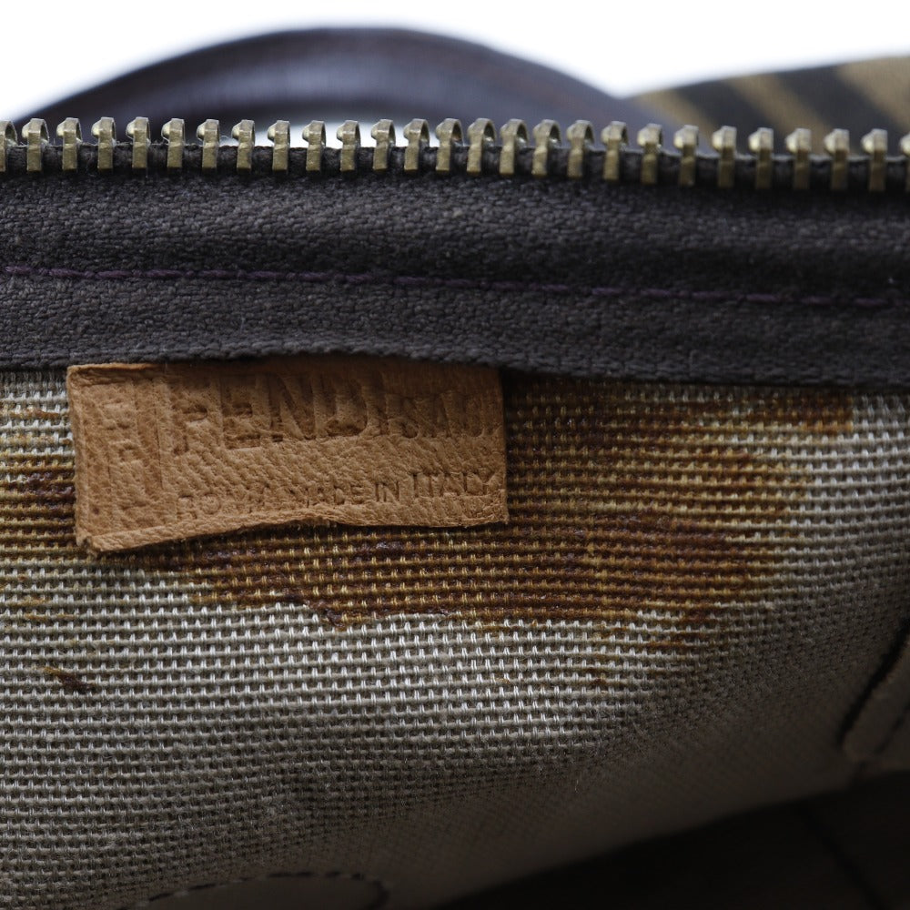 FENDI Boston Duffel bag canvas Brown vintage Zucca unisex(Unisex) Used Authentic