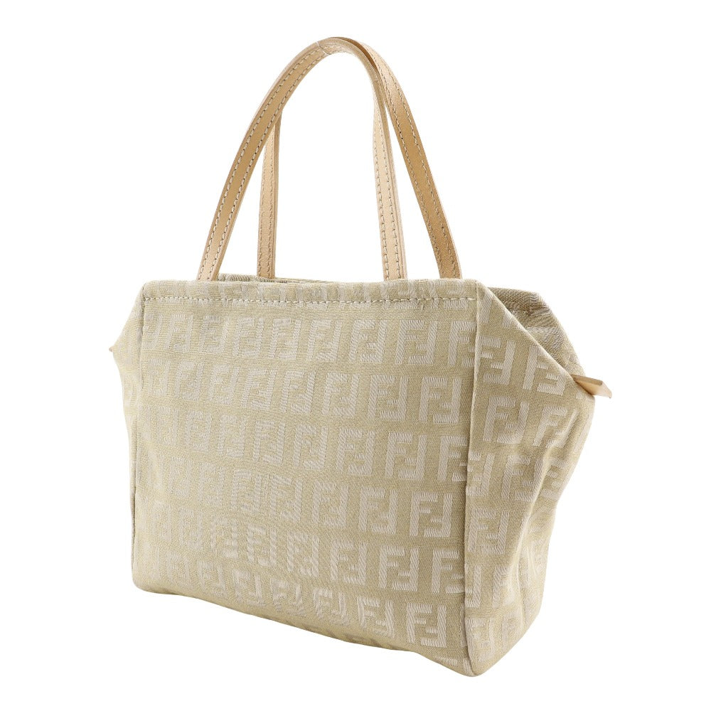 FENDI Handbag canvas beige Zucca
