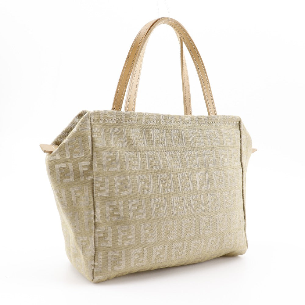 FENDI Handbag canvas beige Zucca