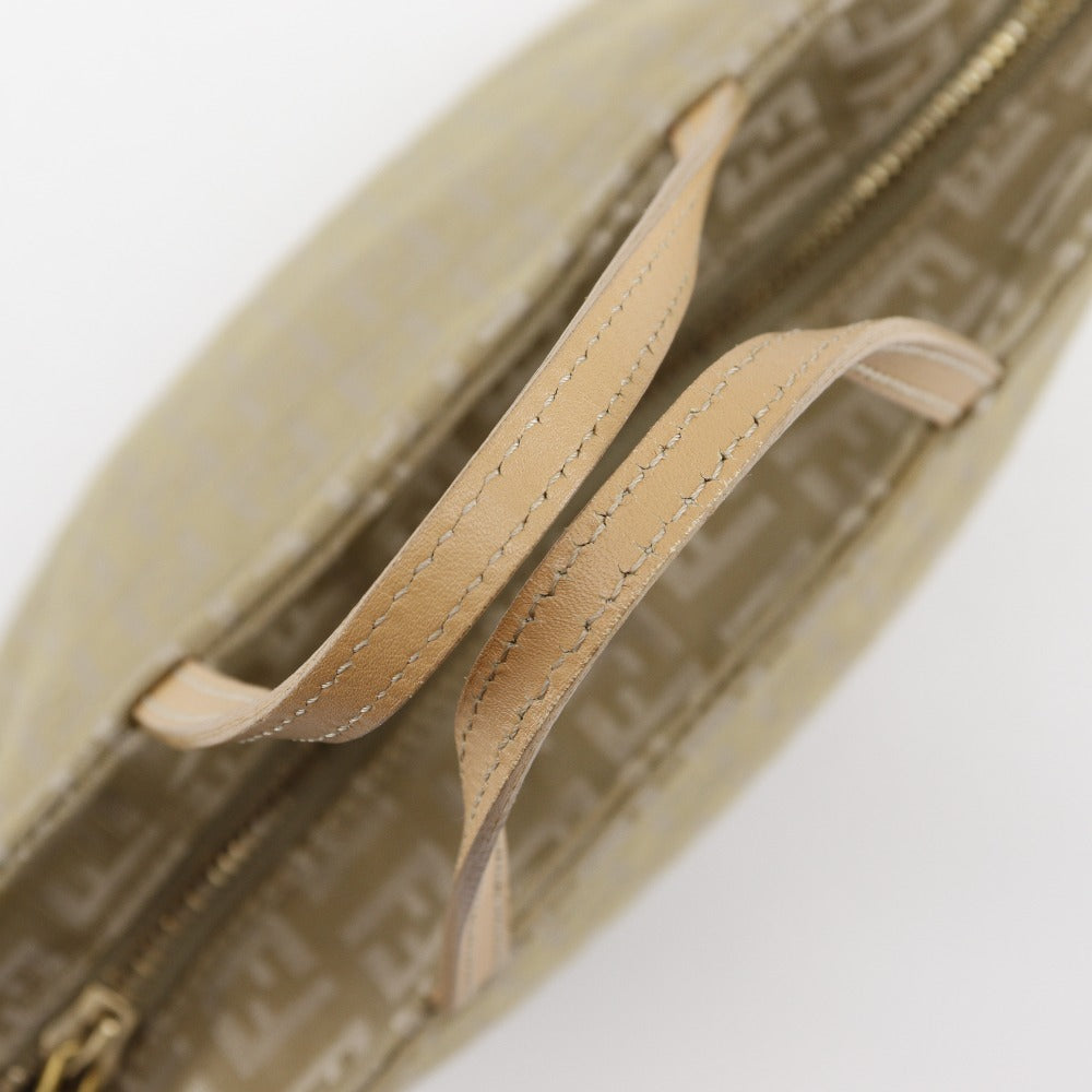 FENDI Handbag canvas beige Zucca